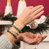 Menthe bleue | Argent sterling 925 | Bracelet en verre Firefly